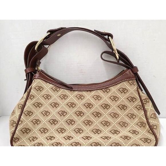 Dooney & Bourke Handbags - Dooney & Bourke Canvas Monogram Shoulder Mini Handbag Vintage